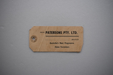 Label, Patersons Pty Ltd, Mid 20th century
