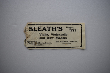 Label, Sleath's, 1920s