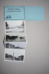 Photographic booklet with drop down black and white scenes of Warrnambool which can be folded for posting.