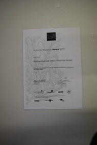 Document, Victorian Museum Award 2017, 2017