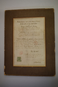 Certificate, George Mackay, 1886