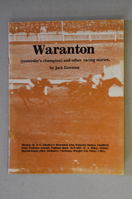 This book tells the story of horse racing in Australia and Western District of Victoria.