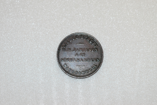 This is a 19th century store token.