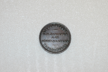 This is a 19th century store token.