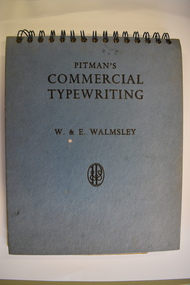 Book, Pitman's Commercial Typewriting