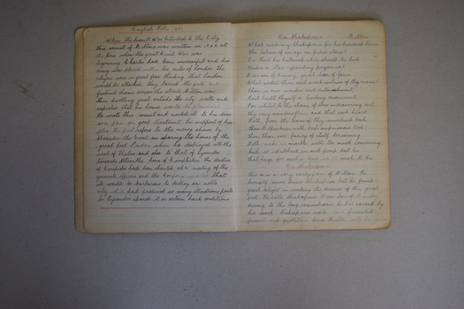 1921 St Ann's College English exercise book