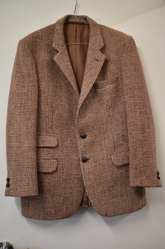 This is a woollen Man's sports coat made at Fletcher Jones factory in Warrnambool.