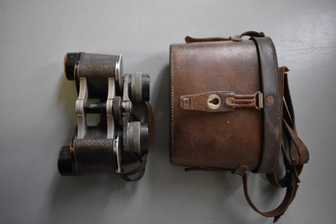 Equipment - Binoculars and case, C 1950