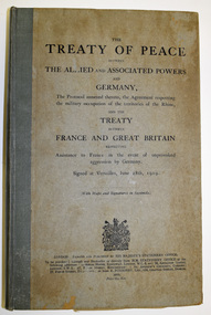 Book, The Treaty of Peace, 1919
