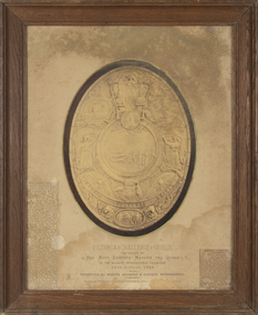 Photograph - Framed Photograph of Victoria Challenge Shield, George Edward & Sons, Glasgow, 1888