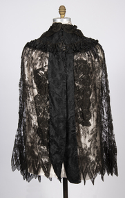 Clothing - Black beaded cape, c. 1880