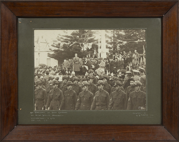 Photograph - Framed Photograph of the Proclamation of Warrnambool as a City, Arthur Jordan, 1918