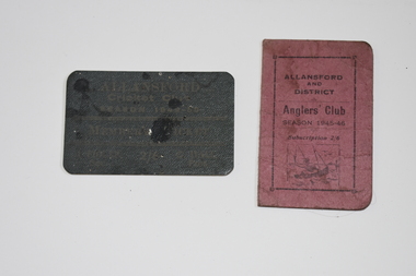 These are Allansford & District Anglers' Club Members Card