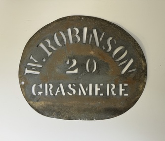 Functional object - Robinson Farm Labelling Stencil, c.1950