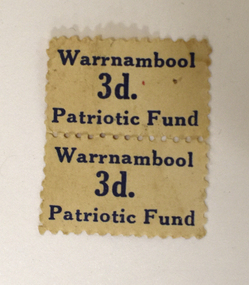 Financial record - Patriotic Fund Stamps (2), c. 1918