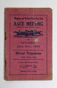 Document - Mepunga and District Picnic Race Club Programme 1944, Modern Print, 1944