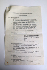 Document - Warrnambool City Council Preliminary Report Industrial Estate West Warrnambool, E Johnson, 9 March 1973