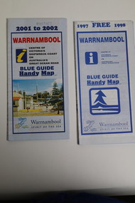 Two Warrnambool tourist maps from the collection. One is dated  1997-1998 and the other 2001-2002