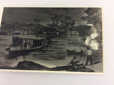 Black and white photograph of an engraving, Approximately 1970