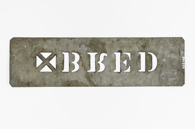 Functional object - metal stencil ' X Bred'