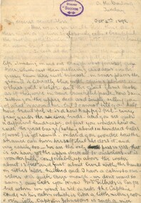 Letter (Item) - On the Darling, 1892