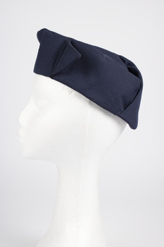 Pillbox hat, left side, Ansett Airways 1958-1964