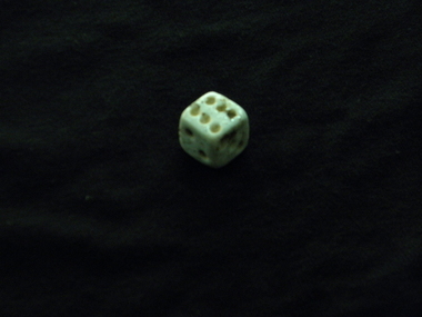 Dice on black background.