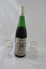 Souvenir - Bottle of Wine & two Sherry glasses, Emerald State School Centenary 1979, 1979