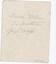 Yellowed back of old postcard with pencil inscription