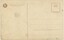 A blank yellowed postcard, with lines for an address and space for a message.