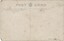 Yellowed card divided into two sections for writing on with a logo at the top and a star in the top right for stamp placement.