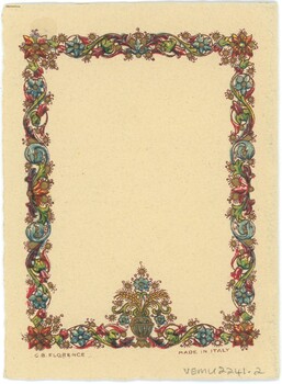 Back of Christmas cards