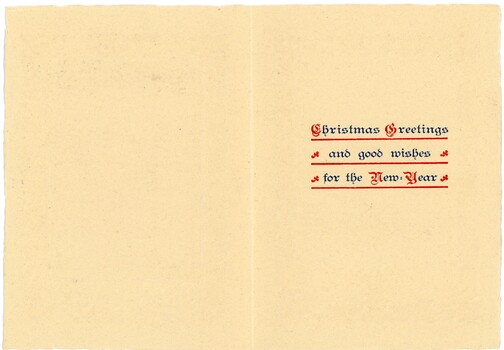 Inside of Christmas card