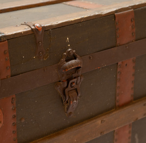 Container - Steamer Trunk, Corbin Cabinet Lock Co. New Britain Conn. USA, Mid to late 1800s to early 1900s