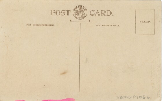 Back of postcard with name of company.