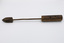 Soldering iron with pointed copper head, iron shaft and wooden handle with two small round holes