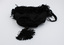 Black drawstring bag with tassels