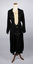 Front of black dress with a cream silk insert at the bodice