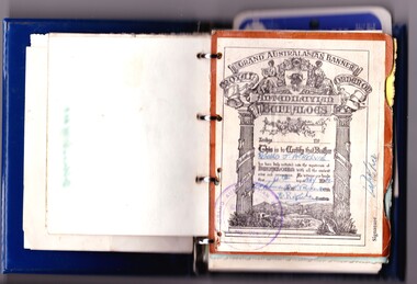 Paper ecord showing Ronald J. McKelvie was initiated into the Royal Antediluvian Order of Buffaloes on 4 Maya 1962