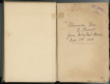 Page i of Uncle Tom's Cabin with written inscription by the donor to the recipient