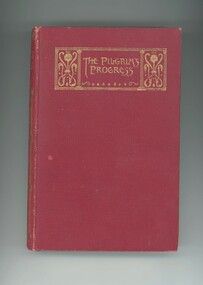 Front cover is red and has a gold embossed book title positioned on the top quarter of the book. 