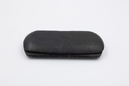 Closed glasses case with manufacturers details - H & G Stiles Optometrists Bendigo - embossed 