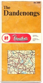 Front of fold-out map of the Dandenongs showing the number and the publisher's name.