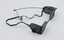 Side view of railway safety glasses with side lens and front lens visible.