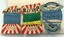 Three packets of Ric Rac trim - two packets have blue trim and the third has green trim and yellow trim.