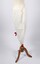 Side view of cotton drawers with red ribbon trim at knees