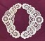 Back view of matching halves of lace collar. Slight discoloration on one.