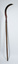 Scythe with curved blade upright