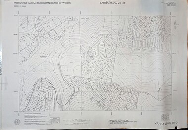 Image of board of works map showing topographical information of Emerald