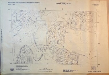 Transparency copy of topographical map featuring Emerald, Vic.